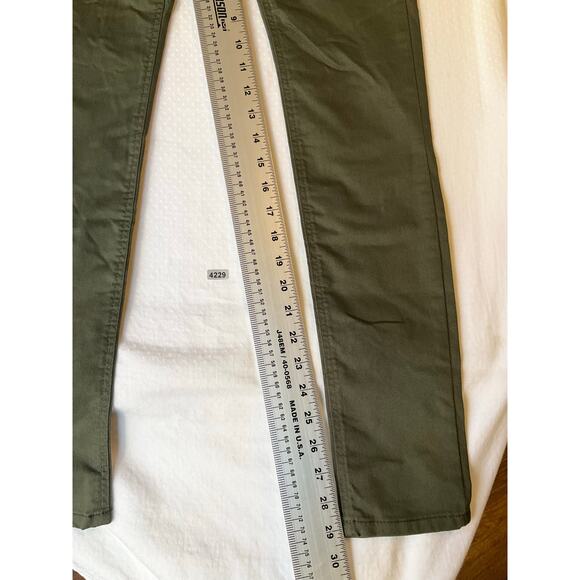 Lascana Women Skinny Khaki Pants size 2 US Olive Green Mid Rise Stretch NWT - Picture 4 of 11